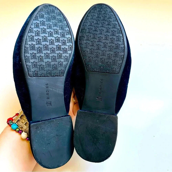 Birdies Navy The Phoebe Velvet Mule Slides - Picture 6 of 8
